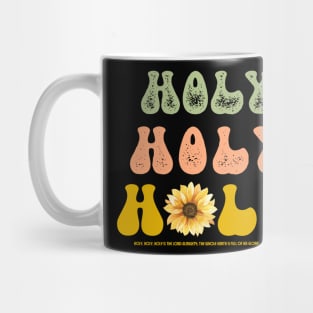 Retro Christian Sunflower Holy Design References Isaiah 6:3 Mug